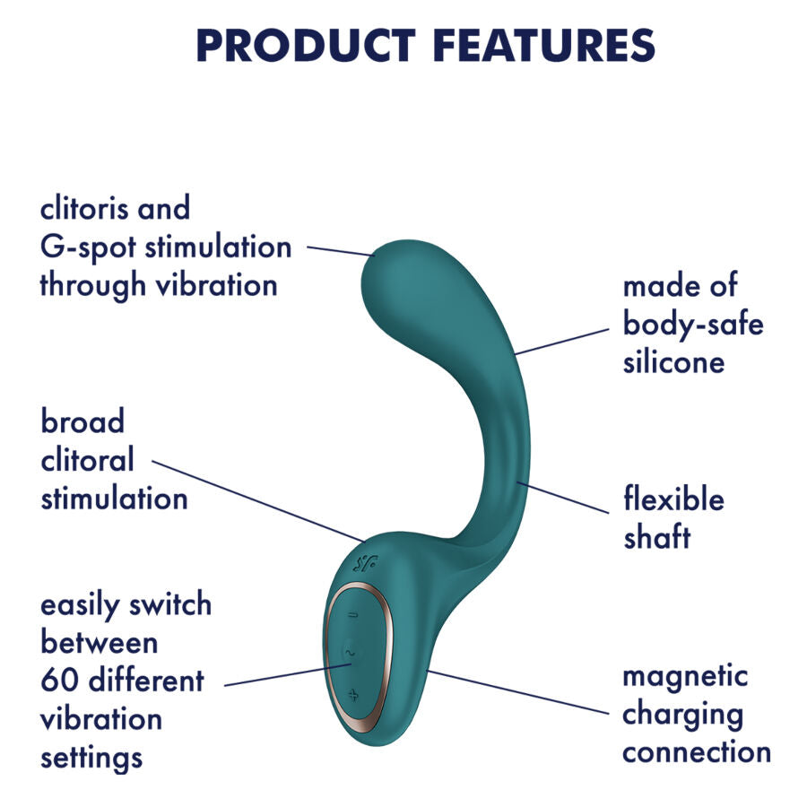 SATISFYER - G FOR FODDES 2 RABBIT VIBRATOR BOČICA ZELENA