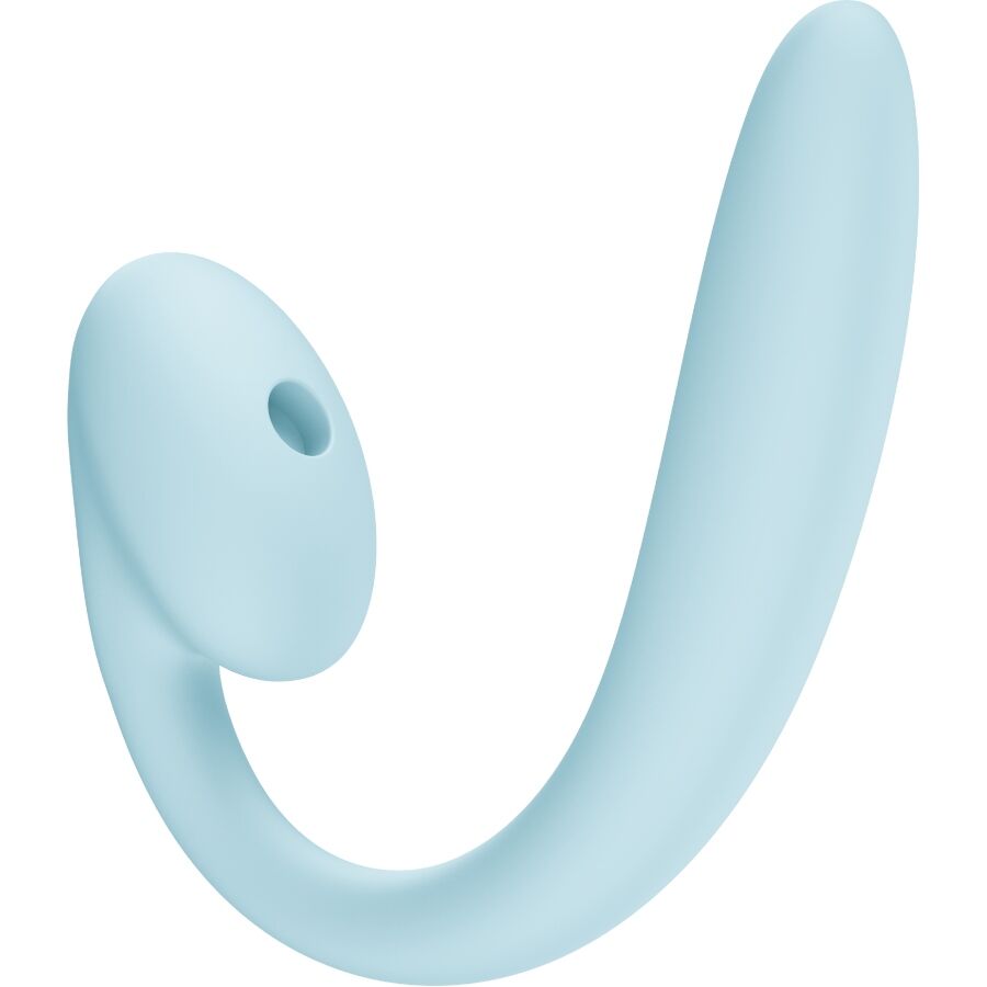 FUN FACTORY - CRESCENDO UGRADBENI DVOSTRUKI ZRAČNI PULSE VIBRATOR LEDENO PLAVA