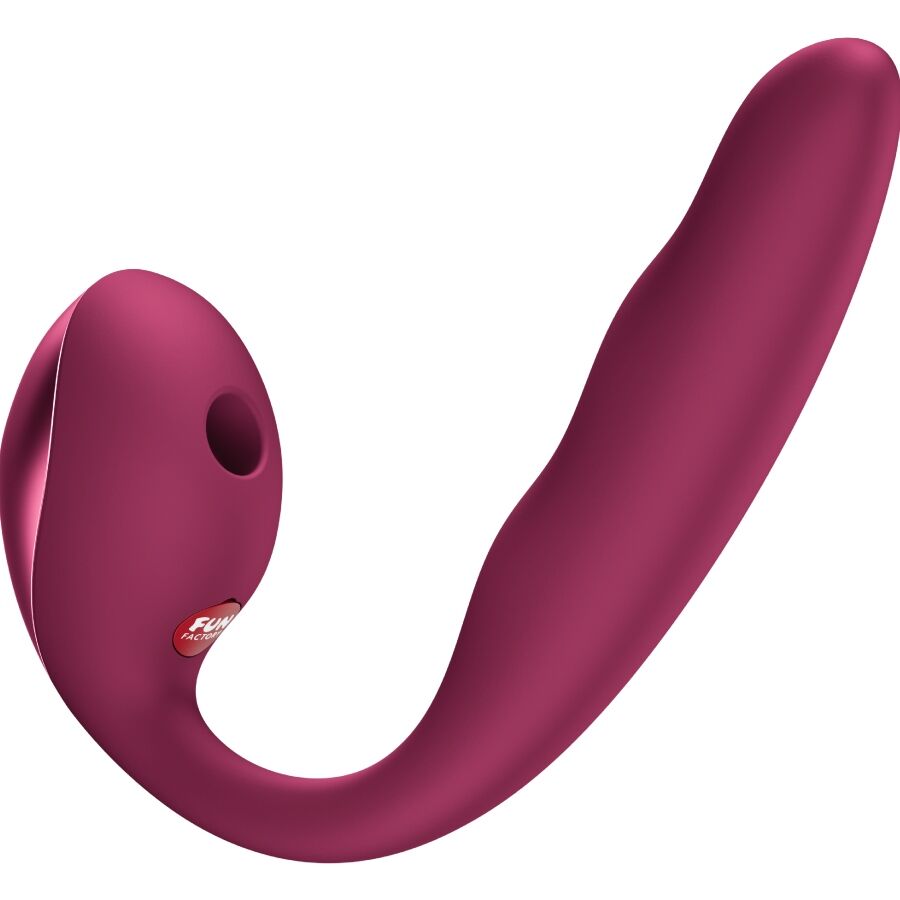 FUN FACTORY – ALLEGRO DVOSTRUKI VIBRATOR ZA G-TOČKU NA UMETANJE S ZRAČNIM PULSOM VINSKE BOJE