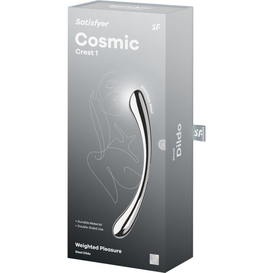 SATISFYER - COSMIC CREST 1 DILDO OD NEHRĐAJUĆEG ČELIKA S DVA KRAJA ZA G-TOČKU
