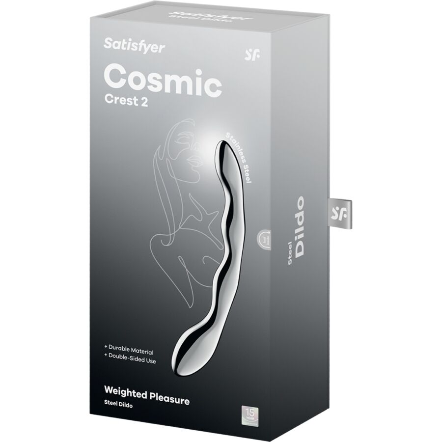 SATISFYER - COSMIC CREST 2 DVOSTRANI DILDO ZA G-TOČKU OD NEHRĐAJUĆEG ČELIKA