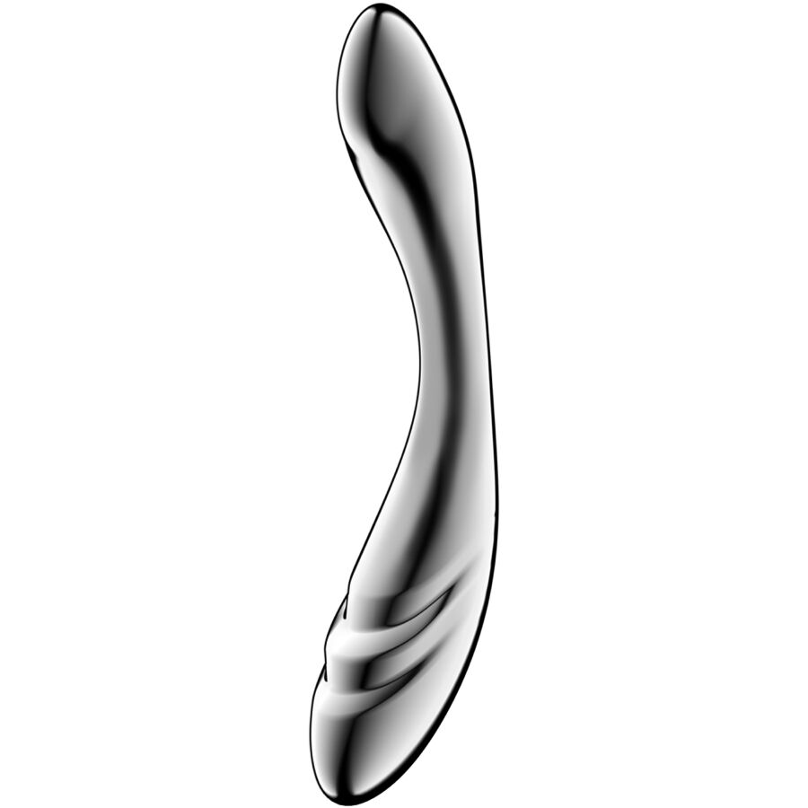 SATISFYER - PURE GRAVITY 3 DILDO ZA G-TOČKU S DVOSTRUKIM ZAVRŠETKOM OD NEHRĐAJUĆEG ČELIKA