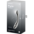 SATISFYER - PURE GRAVITY 3 DILDO ZA G-TOČKU S DVOSTRUKIM ZAVRŠETKOM OD NEHRĐAJUĆEG ČELIKA