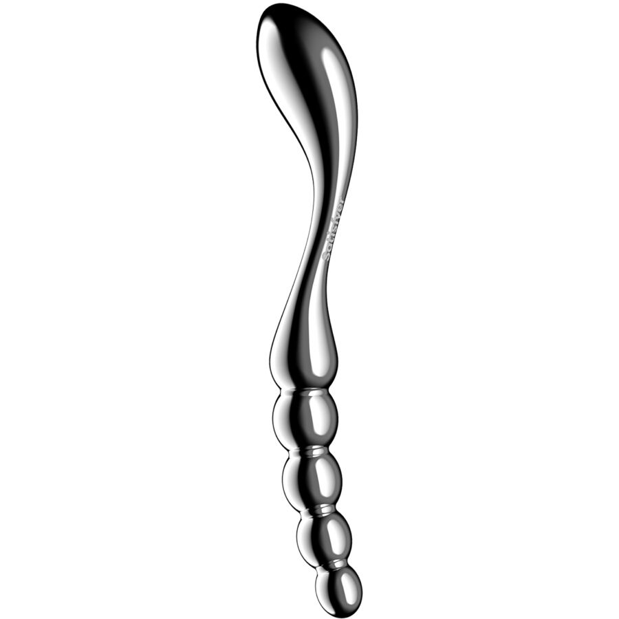SATISFYER - STAR FORCE 1 DVOSTRANI DILDO OD NEHRĐAJUĆEG ČELIKA ZA G-TOČKU