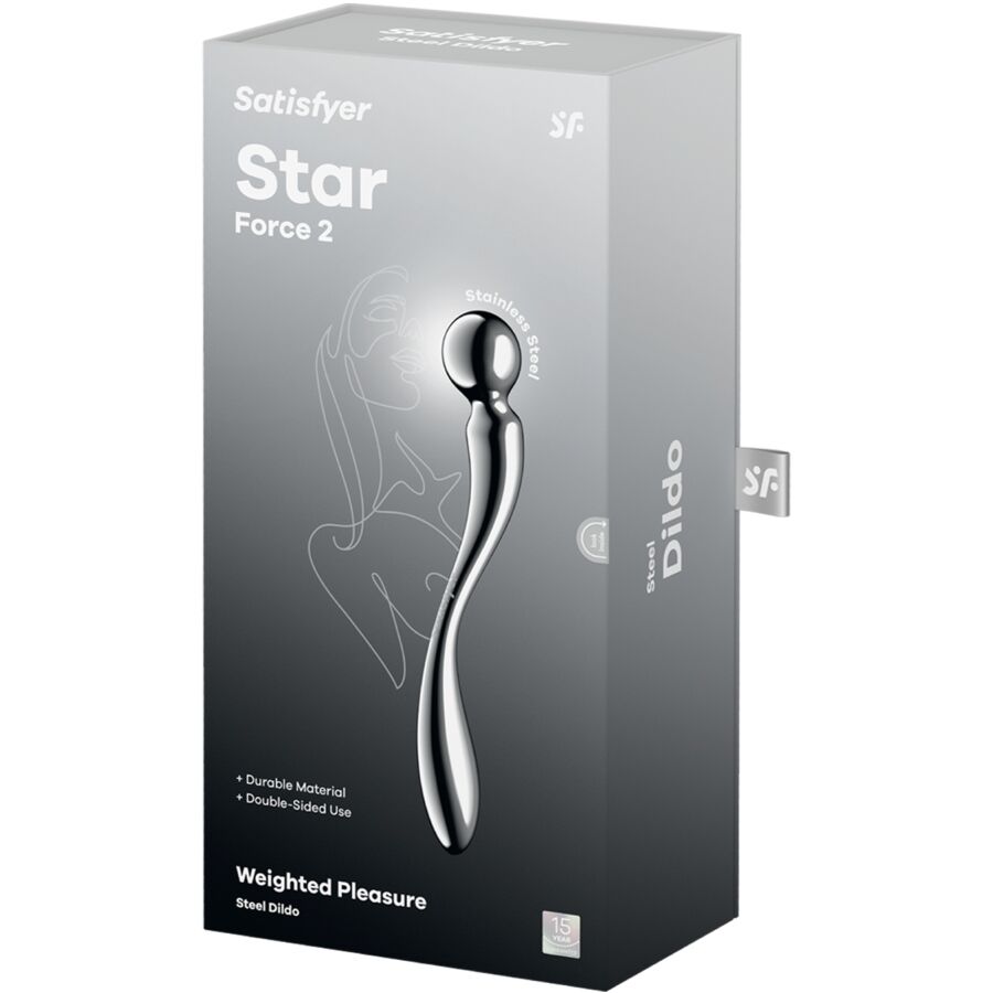 SATISFYER - STAR FORCE 2 DILDO OD NEHRĐAJUĆEG ČELIKA S DVA KRAJA ZA G TOČKU