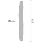 BUDI REALAN - DVOSTRUKI SILIKONSKI DILDO KARAMEL 35 CM