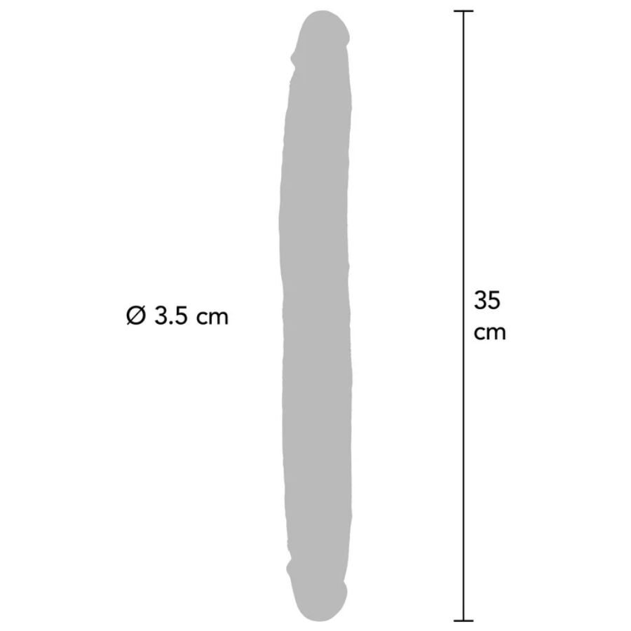 BUDI REALAN - DVOSTRUKI SILIKONSKI DILDO KARAMEL 35 CM
