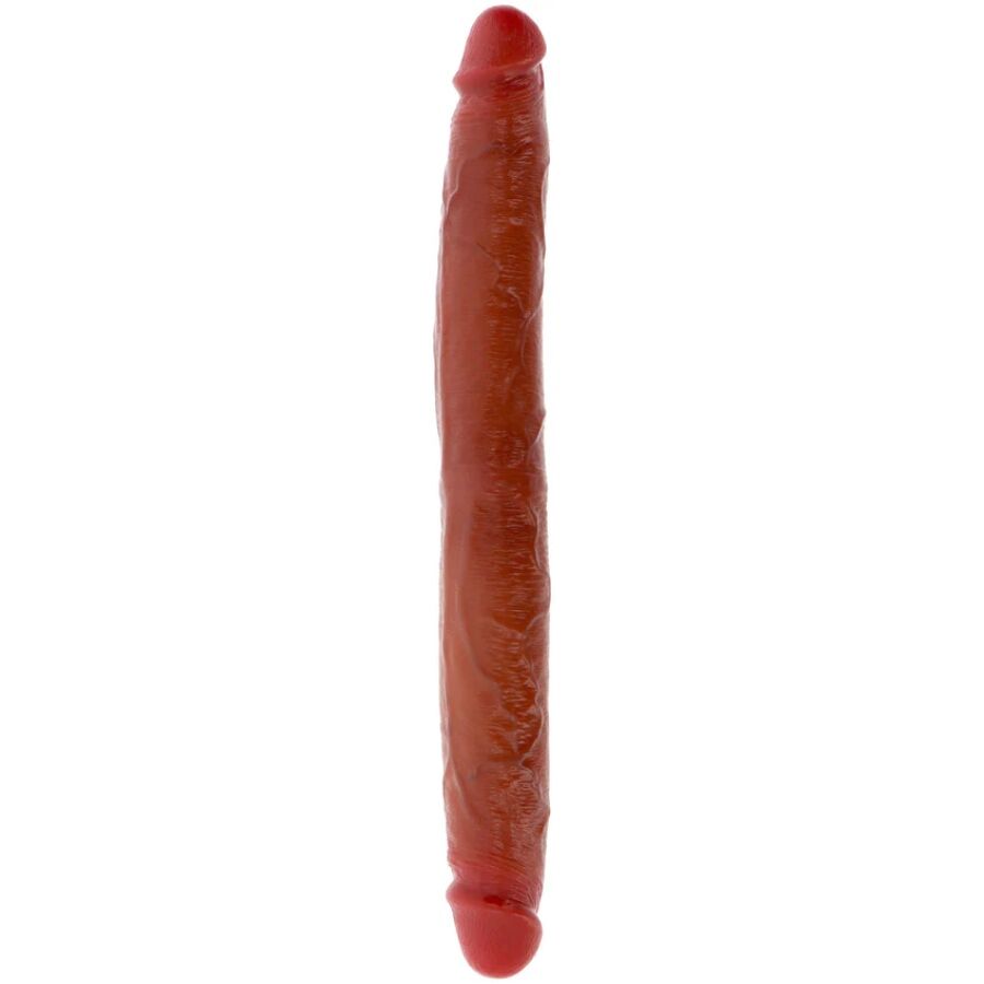 BUDI REALAN - DVOSTRUKI SILIKONSKI DILDO KARAMEL 35 CM
