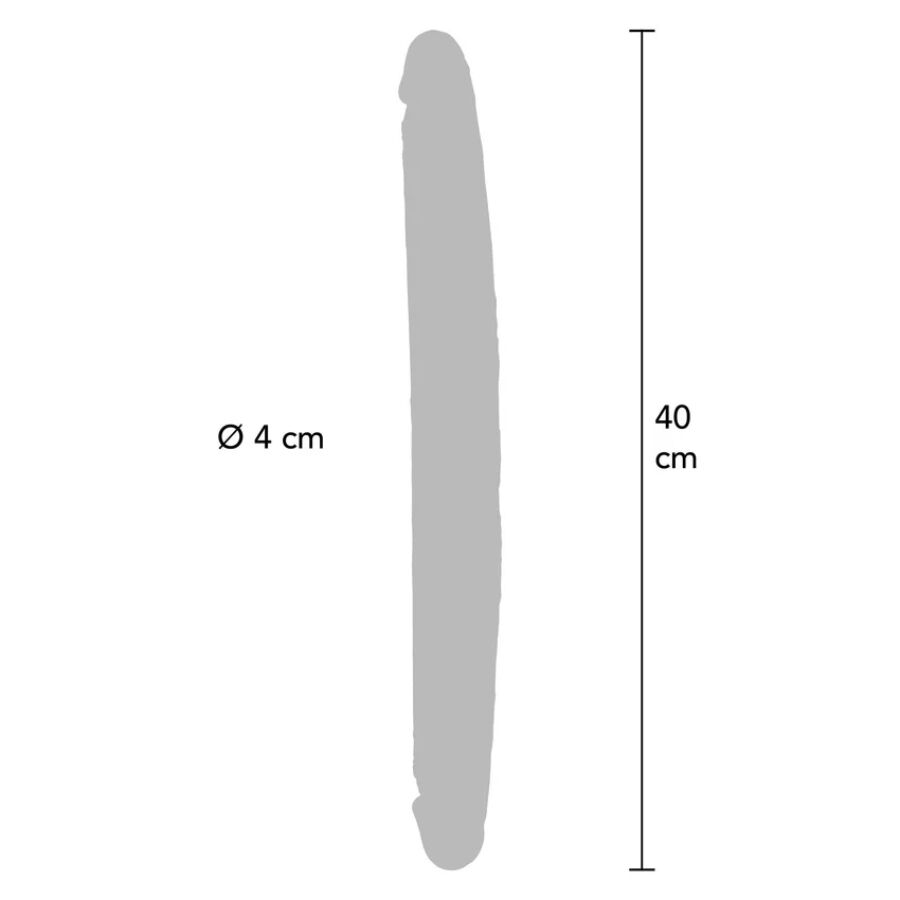BUDI REALAN - DVOSTRUKI SILIKONSKI DILDO KARAMEL 40 CM