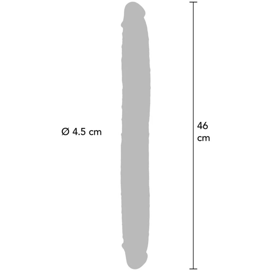 BUDI REALAN - DVOSTRUKI SILIKONSKI DILDO KARAMEL 46 CM