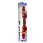 BUDI REALAN - DVOSTRUKI SILIKONSKI DILDO KARAMEL 46 CM
