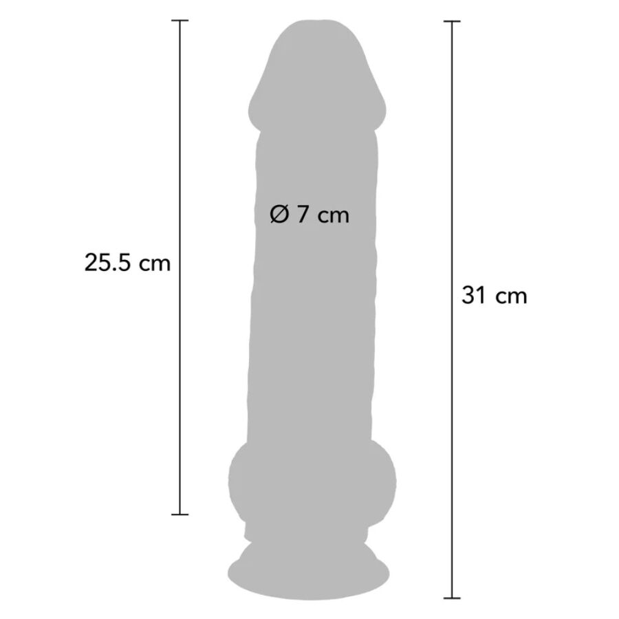 BUDI REALISTIČAN - LUXUSNI REALISTIČNI PENIS S TESTISIMA IZUZETNO DEBELIH 31 CM