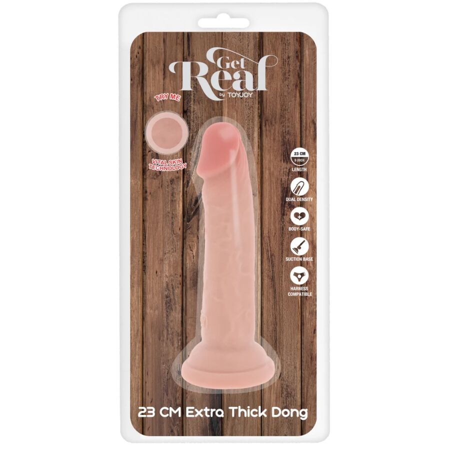 BUDITE REALNI - DELUXE DEBELI TPE DONG DVOSTRUKE GUSTOĆE 23 CM