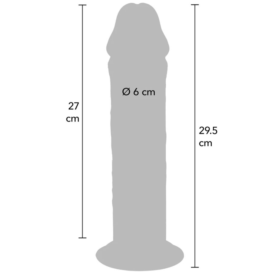 BUDITE REALNI - DELUXE DEBELI TPE DONG DVOSTRUKE GUSTOĆE 29,5 CM