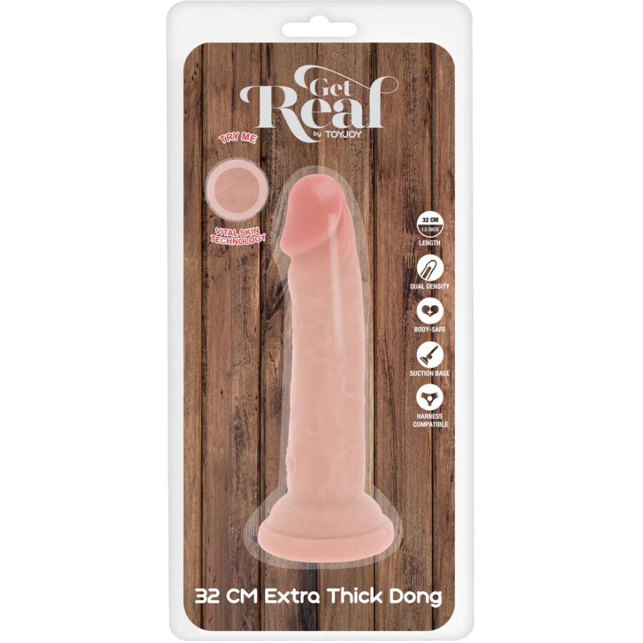 BUDITE REALNI - DELUXE DEBELI TPE DONG DVOSTRUKE GUSTOĆE 32 CM