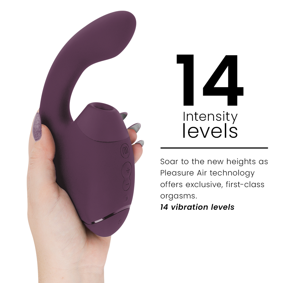 WOMANIZER - DUO NEXT DUAL CLITORAL & G-SPOT VIBRATOR DARK PURPLE