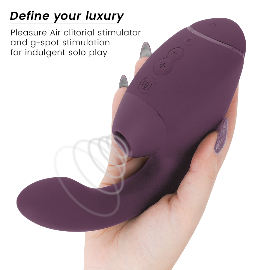 WOMANIZER - DUO NEXT DUAL CLITORAL & G-SPOT VIBRATOR DARK PURPLE