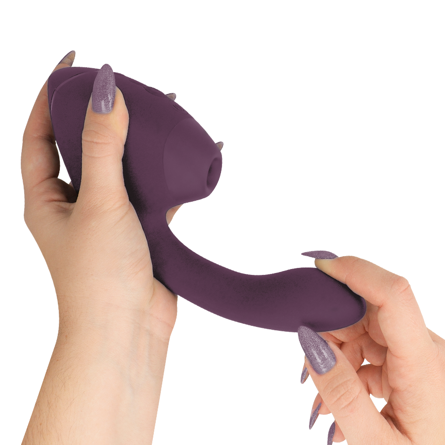 WOMANIZER - DUO NEXT DUAL CLITORAL & G-SPOT VIBRATOR DARK PURPLE