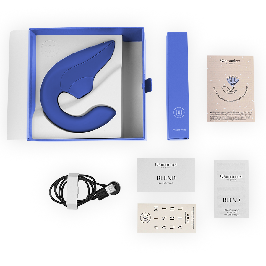 WOMANIZER - BLEND RABBIT VIBRATOR BLUE