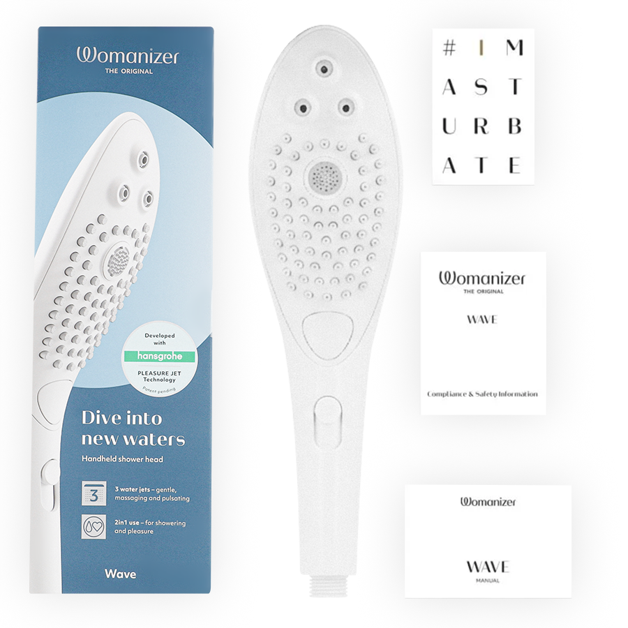 WOMANIZER - WAVE GLAVA TUŠA ZA STIMULACIJU KLITORISA  BIJELA